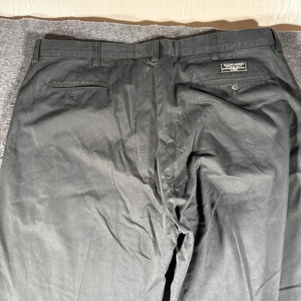 Polo Ralph Lauren Prospect Pant Mens 42x30 Black Cotton Chino Straight Leg Pants